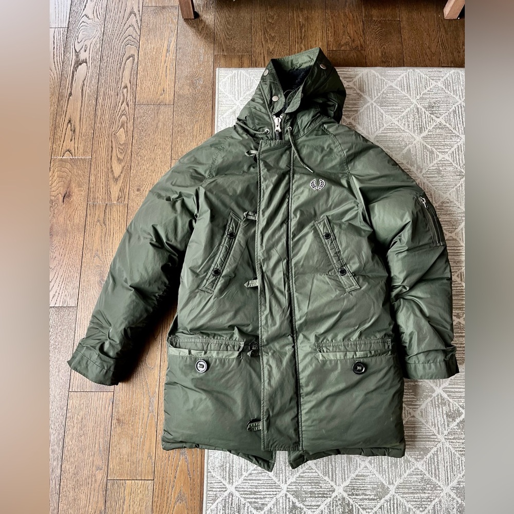 Fred Perry Olive Puffer Jacket